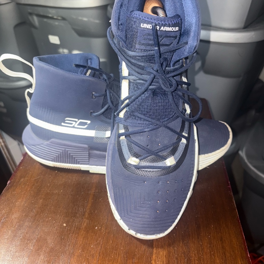 Under Armour Steph Curry diffusion Blue High-Top Sneakers Sz 10(119)